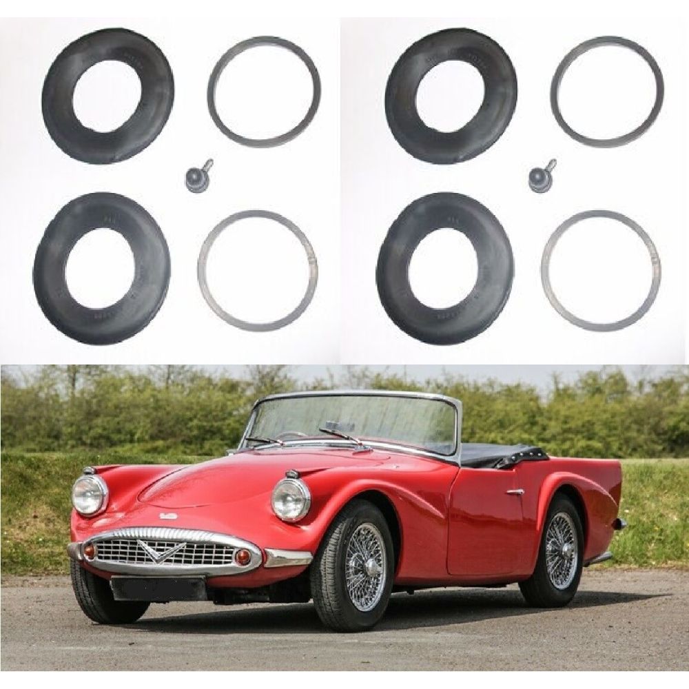 REAR BRAKE CALIPER REPAIR SEALS KITS x2 (Daimler Dart SP250) (1959- 64)